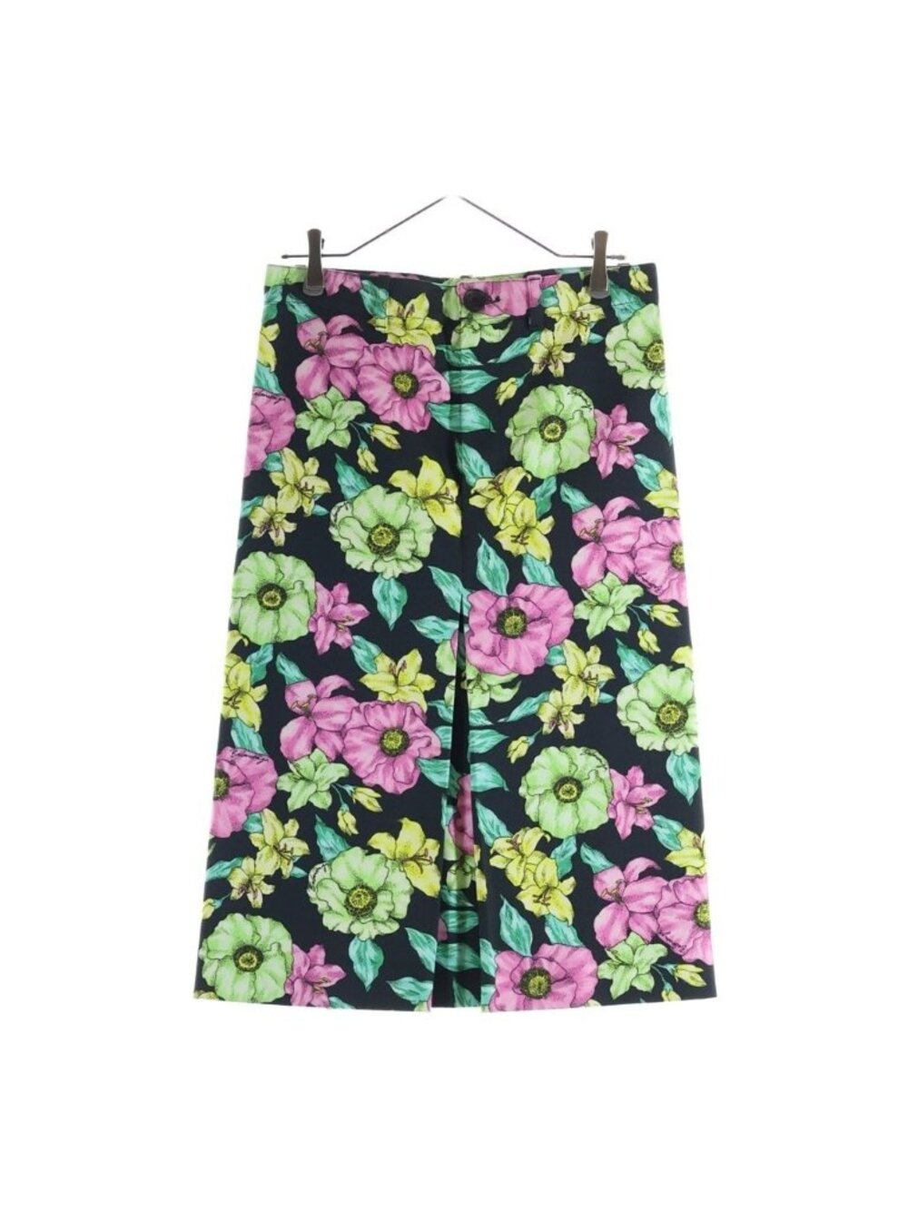 Balenciaga Flower Print Skirt Black Multicolor 36